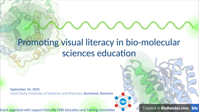 Read more about the article Eveniment educațional: Promoting visual literacy in bio-molecular sciences education, Septembrie 24, 2024, Bucuresti